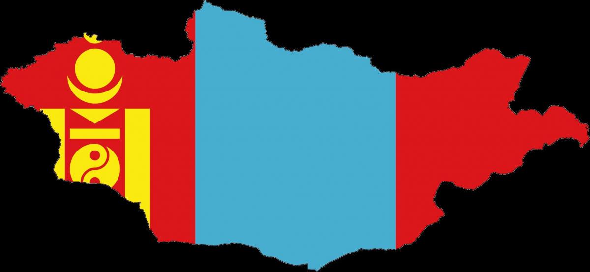 peta Mongolia bendera