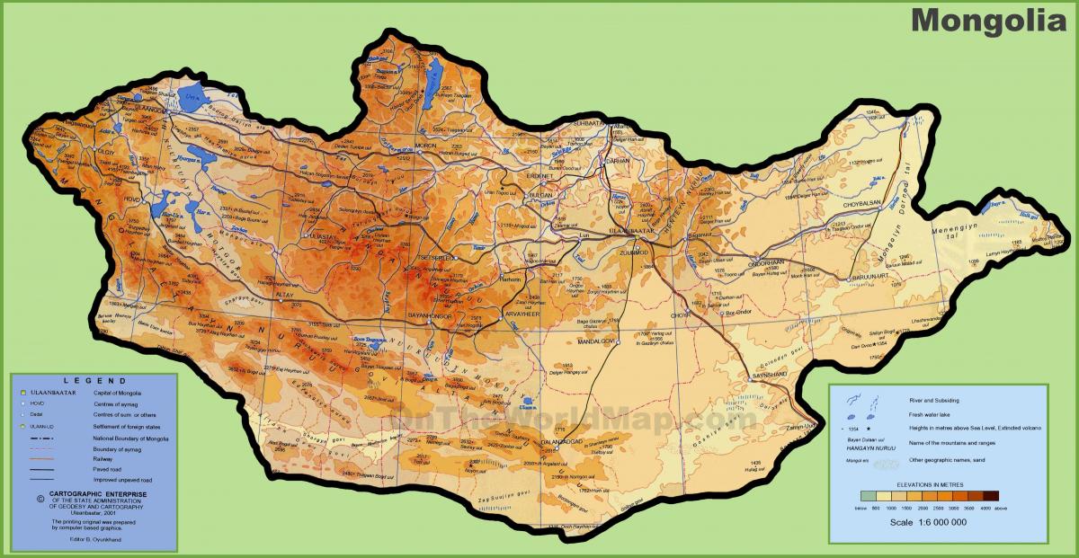 Mongolia peta lokasi