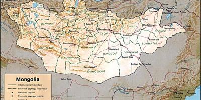 Mongolia peta geografi