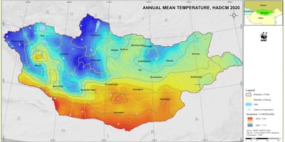 Peta Mongolia iklim 