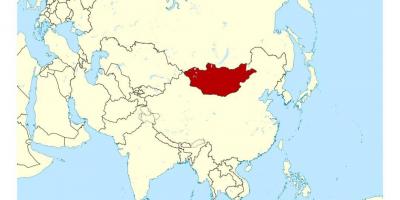 Lokasi Mongolia di peta dunia